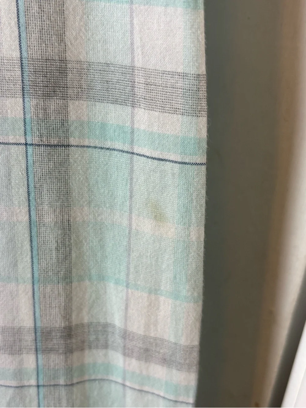 Aqua Gray XL Plaid Button Down Shirt Reg Fit Casual Career Father’s Day Gift